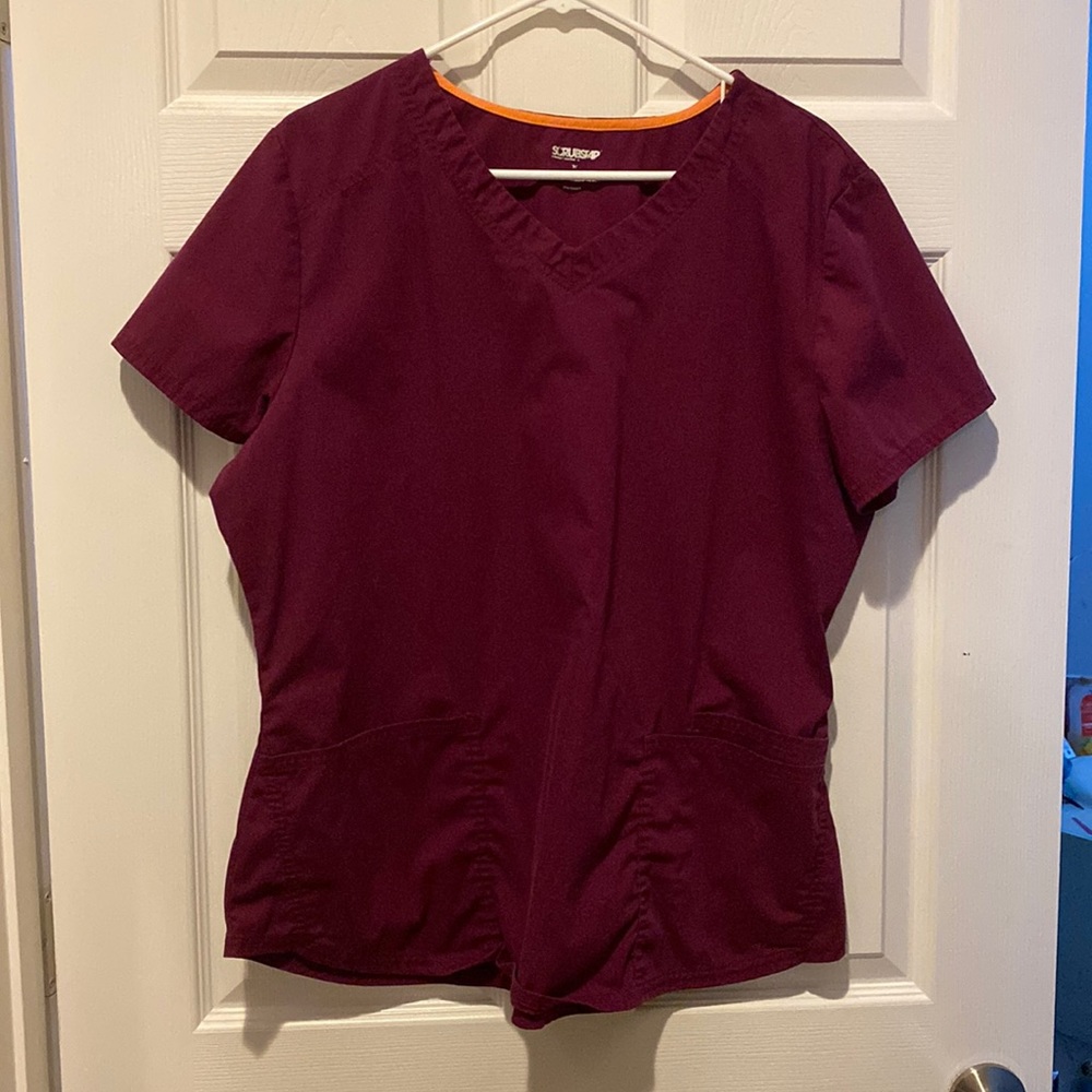 *Make an Offer* Maroon ScrubStar top XL